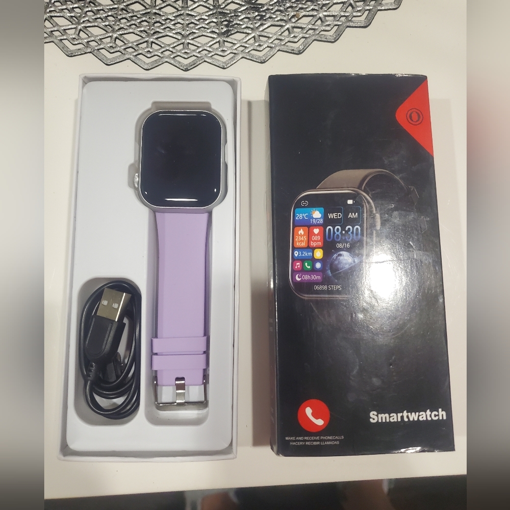 Smartwatch with Purple Band